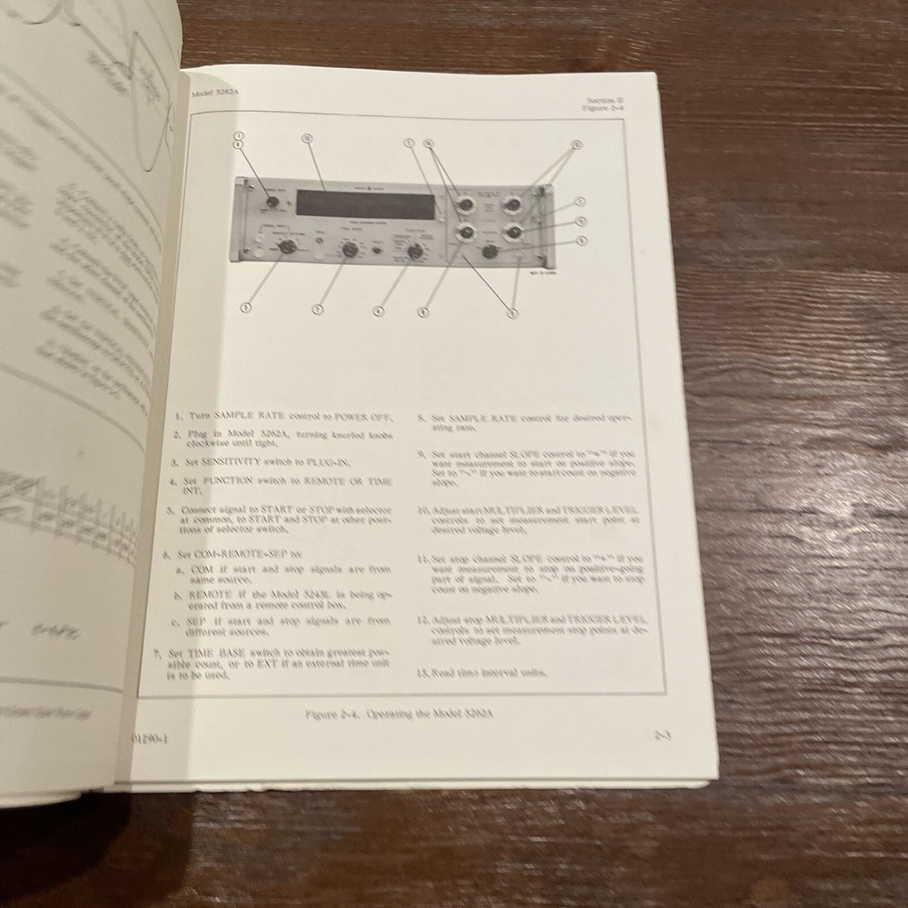 HP 5262A Time Interval Unit Operating & Service Manual 05262-9002