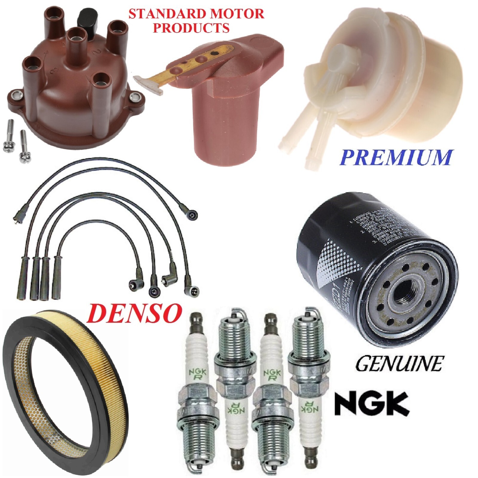 Tune Up Kit Cap Rotor Filters Wire Plugs for Toyota Pickup L4; 2.4L 1981-1983