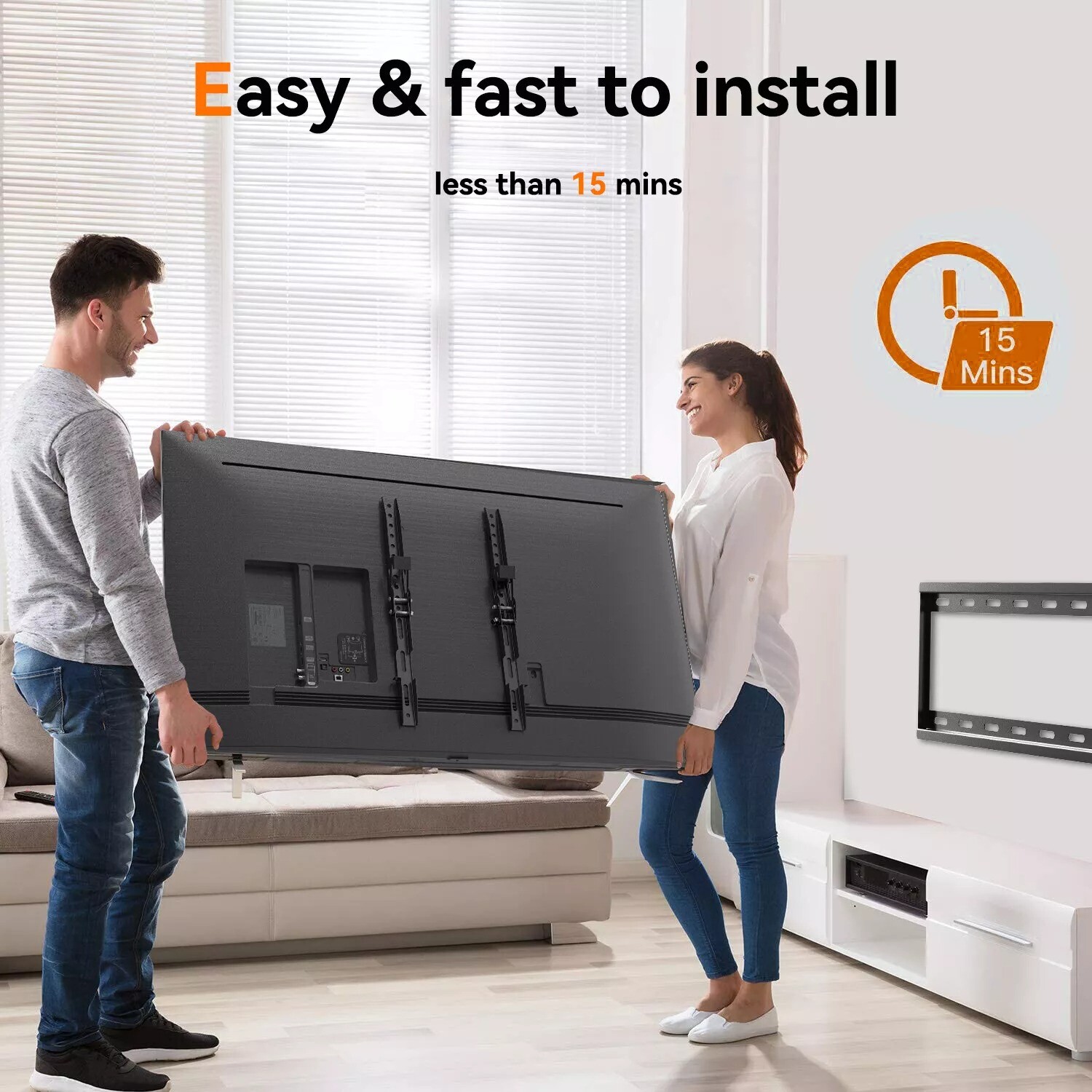 TV Wall Mount Bracket Tilt for 32 37 40 42 43 46 47 50 52 55 60 65 70inch Screen