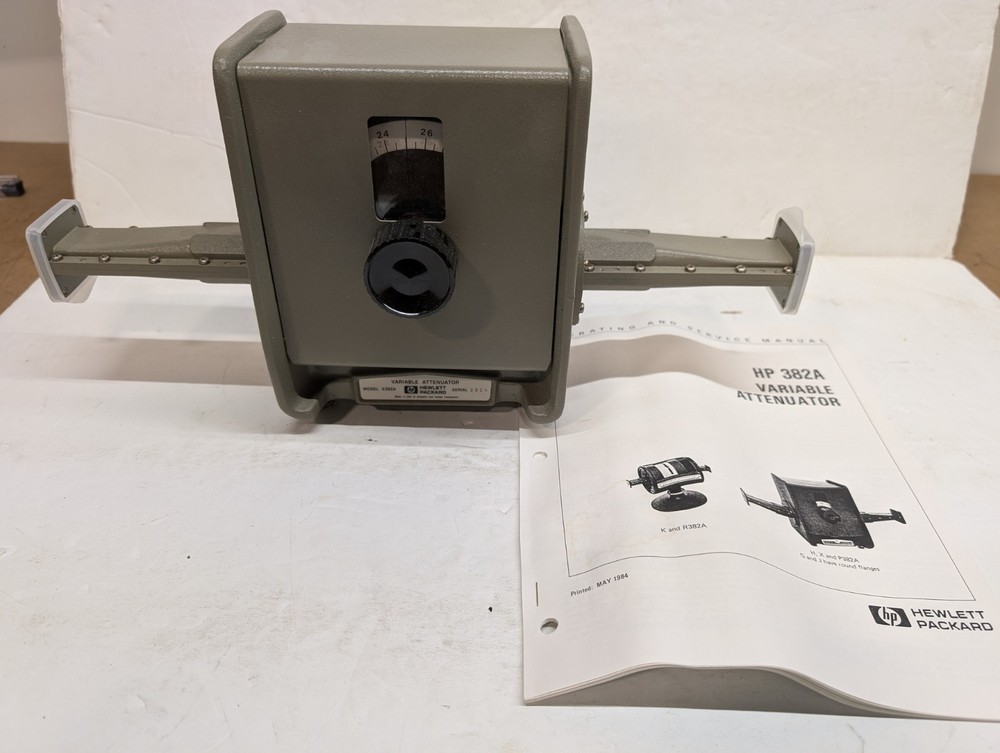 HP Hewlett Packard X382A Variable Attenuator w/ Manual