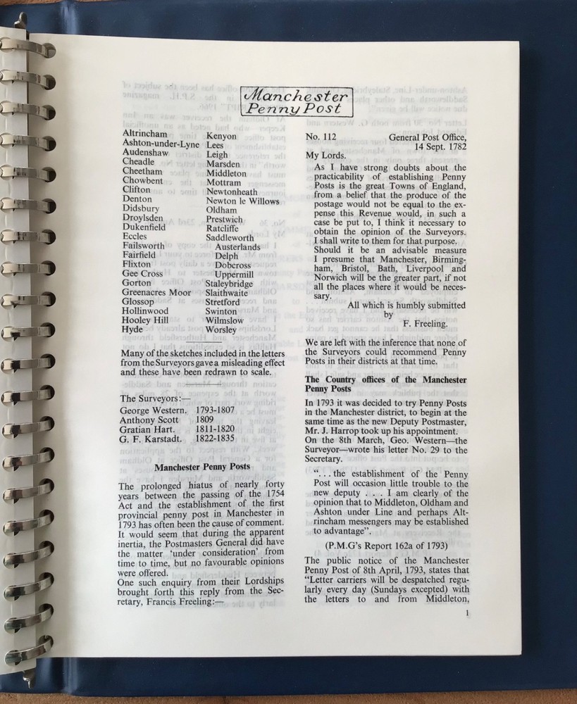 A History of The Manchester Post Office 1625-1900, Charles Calvert