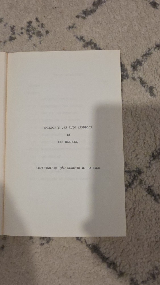 Hallocks 45 Auto Gun Handbook