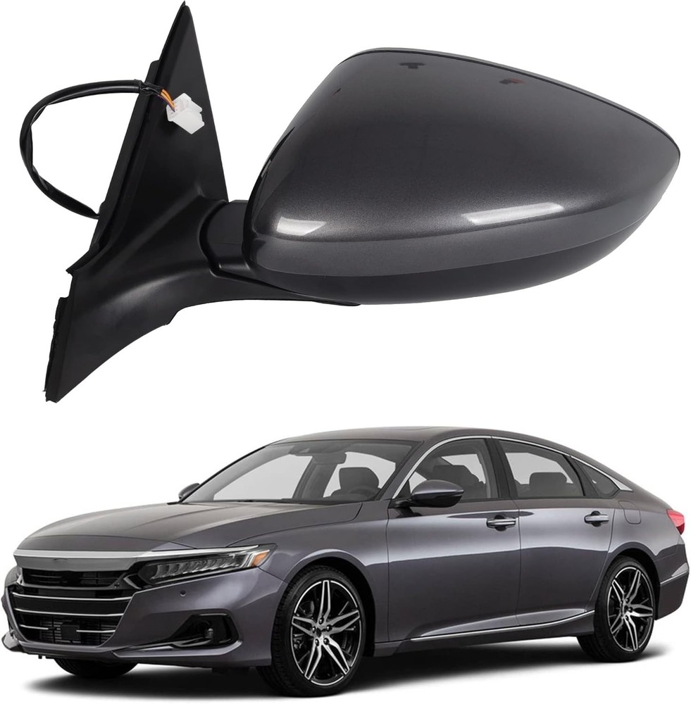 Dasbecan Left Driver Side Mirror Assembly Compatible with 3Pins-Left, Gray