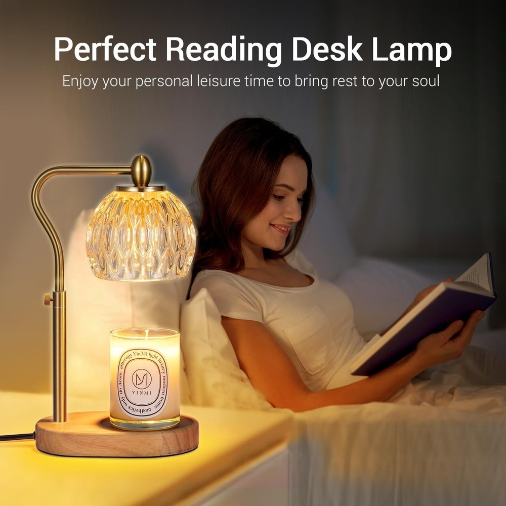 Candle Warmer, Candle Warmer Lamp with Timer & Dimmer Height Adjustable Scent...