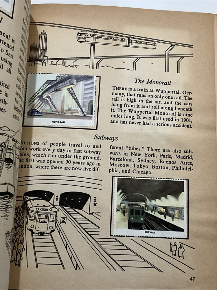 1953 The Golden Play Book of Wonders of The World Stamps Vintage With Stamps