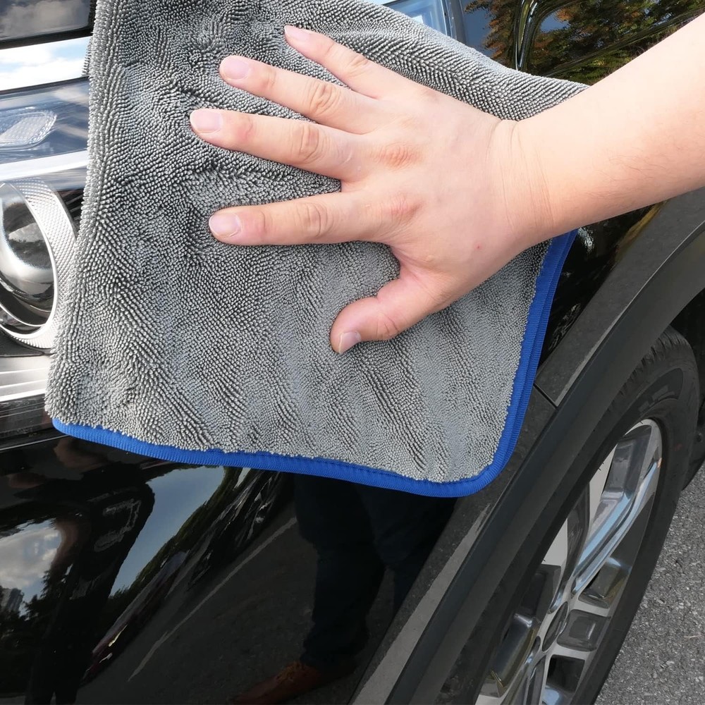 Microfiber Car Drying Towel, Large, Gray, 33 x 29 inches
