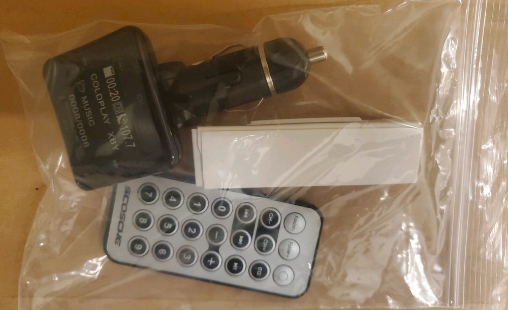 Two (2) Scosche Universal Digital FM Frequencies Transmitter w/ SD Card Reader