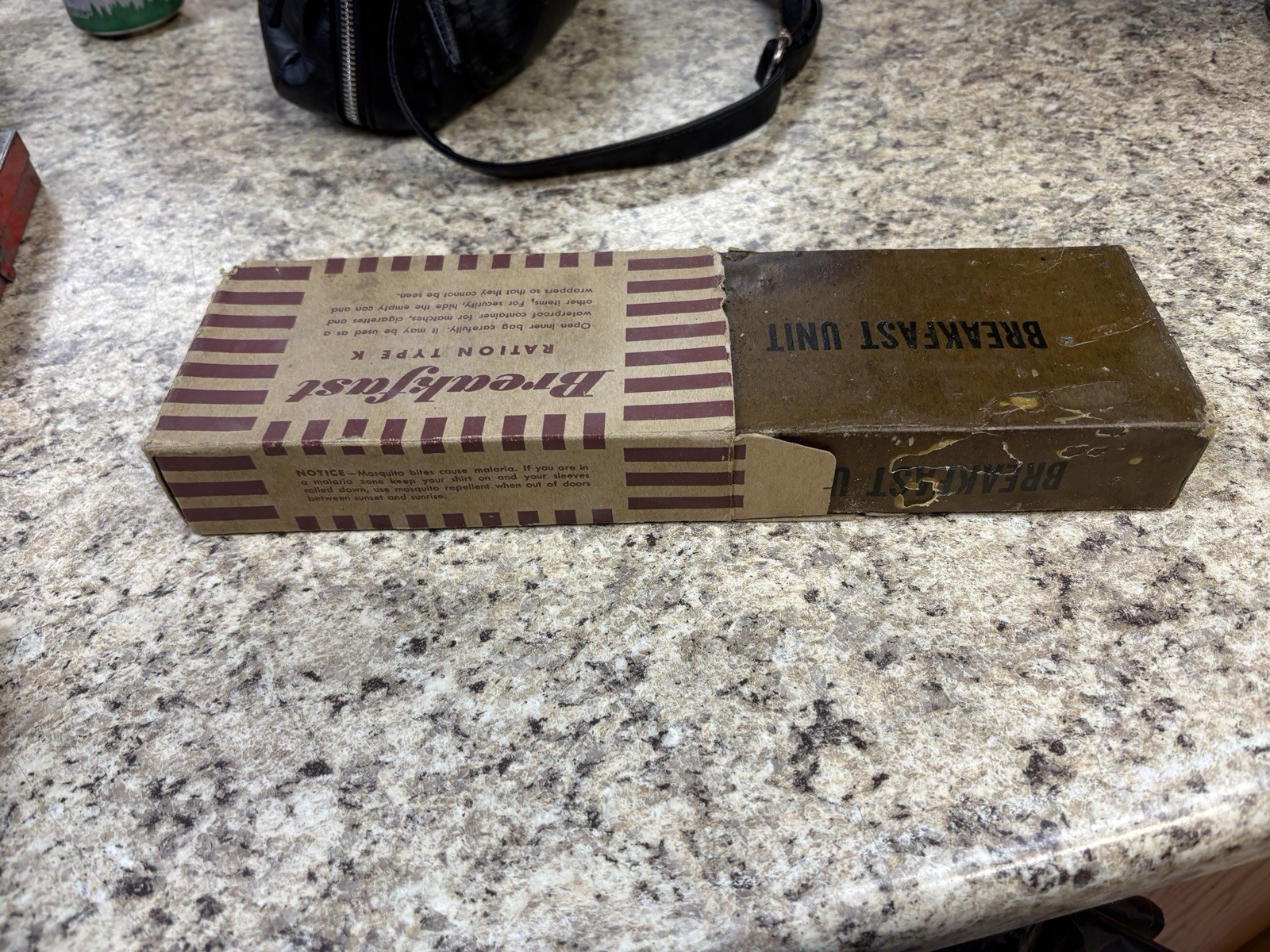 Vintage WW2 US Army Field Ration K Breakfast Unit Sealed Doughboy K Ration.