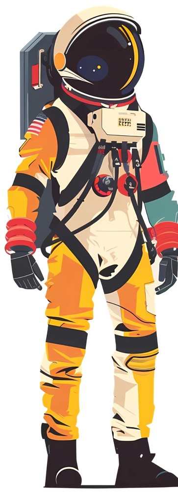 astronaut sticker space decal XV