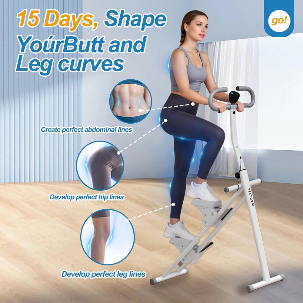 Stair Stepper for Home Vertical Climber, Foldable Full Body Exercise Aerobic Cli
