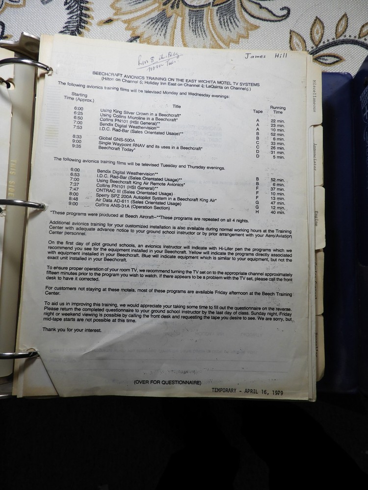Beechcraft King Air C90 and E90 Pilot Training Class Manuals