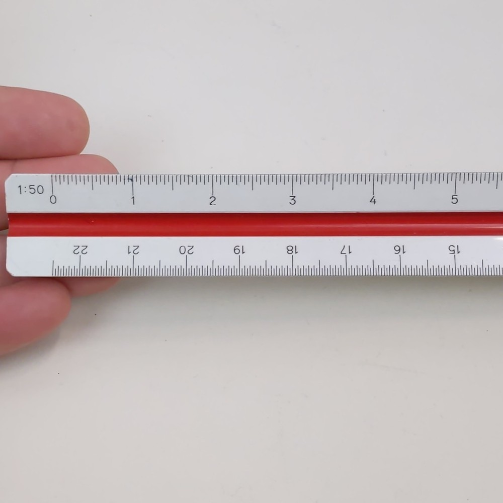 Fullerton 3725 Triangular Scale Ruler Made in Germany Architect Drafting
