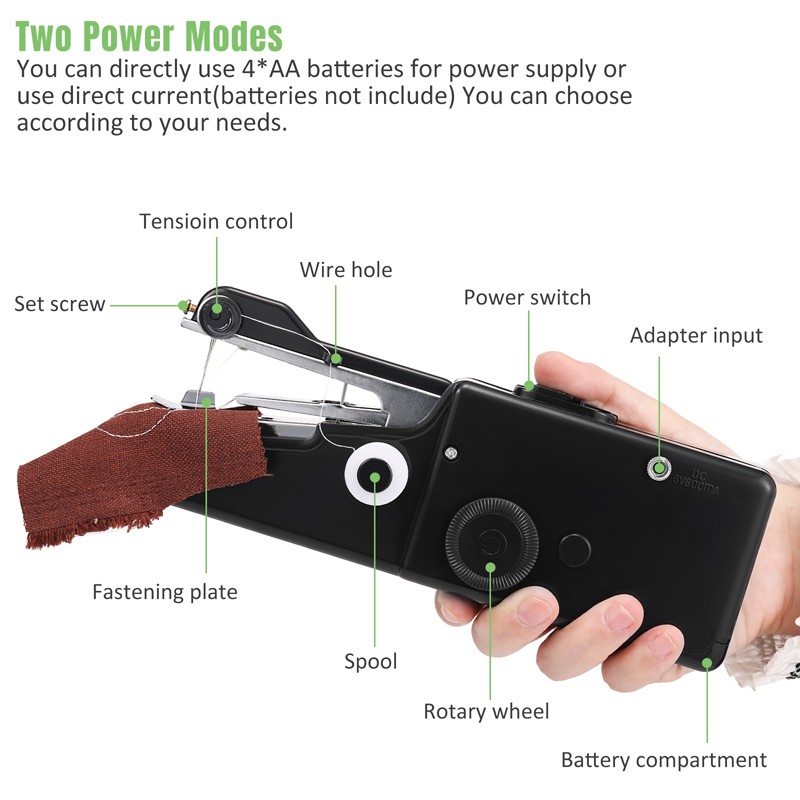 1Set New Cordless Handheld Mini Sewing Machine Portable Fast Simple Operation