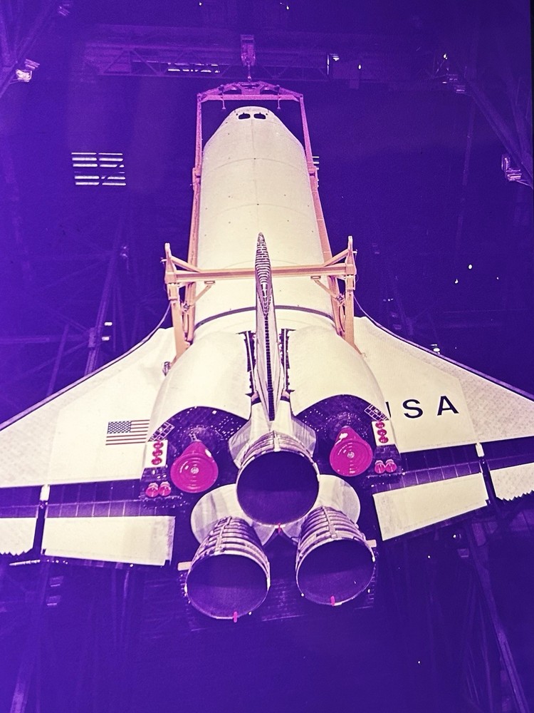 1980 NASA KSC Space Shuttle Orbiter Vehicle Assembly Presentation Transparency
