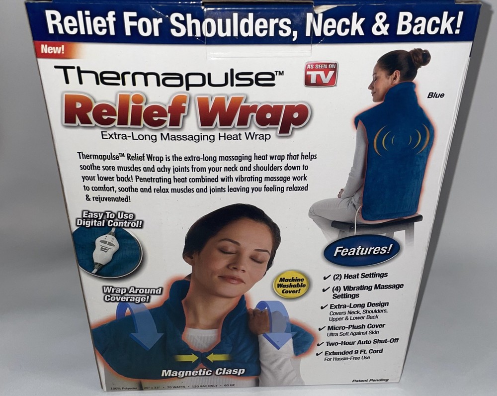 Thermapulse Relief Vibrating Massage Wrap - Blue