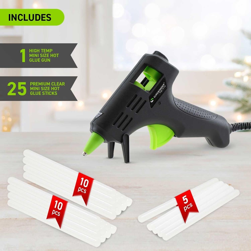 High Temperature Glue Kit Mini 10W with 25 Glue Sticks tool mixed