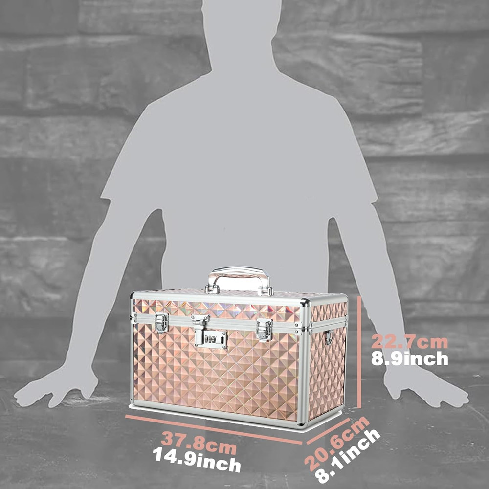 Storage Lock Box with Combination Lock, Lockable Medicine Storage Box, Empty Fir