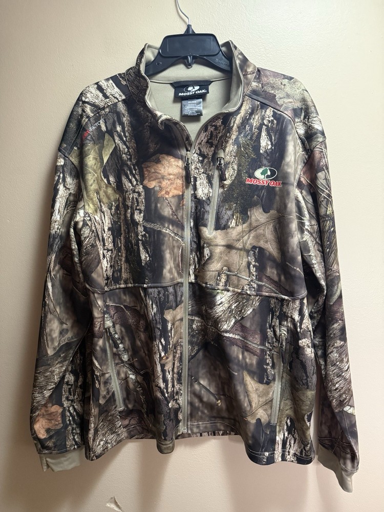 Mossy Oak Camo Softshell Jacket XL Scent-Factor Hunting Full Zip
