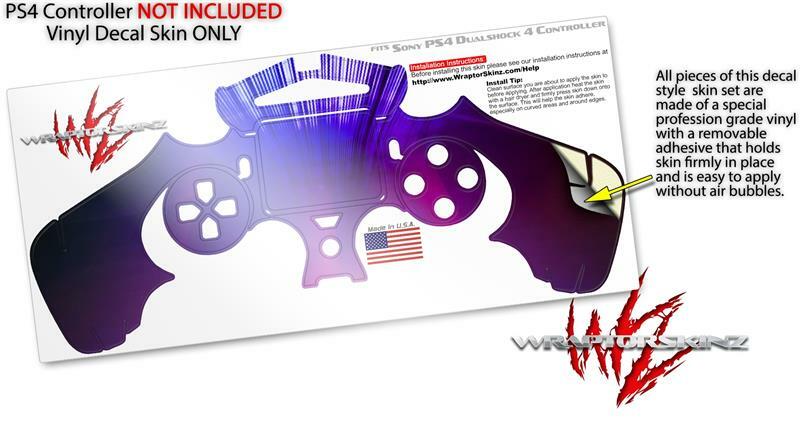 Skin for Sony PS4 Controller Bent Light Blueish