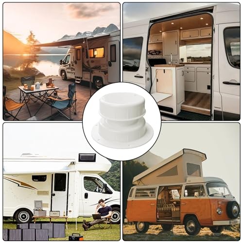 RV Plumbing Vent Caps Kit 2Pcs Trailer Camper Vent Cap Replacement White