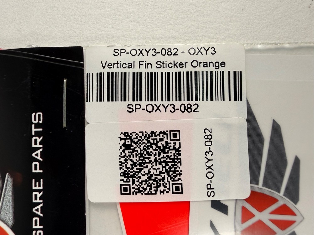 OXY HELI OXY 3 VERTICAL FIN STICKER ORANGE SP-OXY3-082
