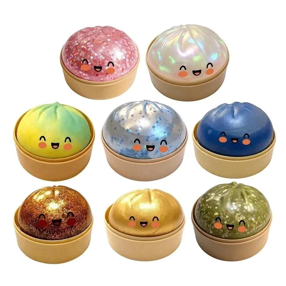 Five Below Mystery Squishy Bun Dumpling RARE GLITTER Limited Edition