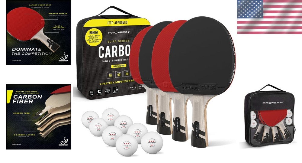 Professional Table Tennis Rackets Set with Case