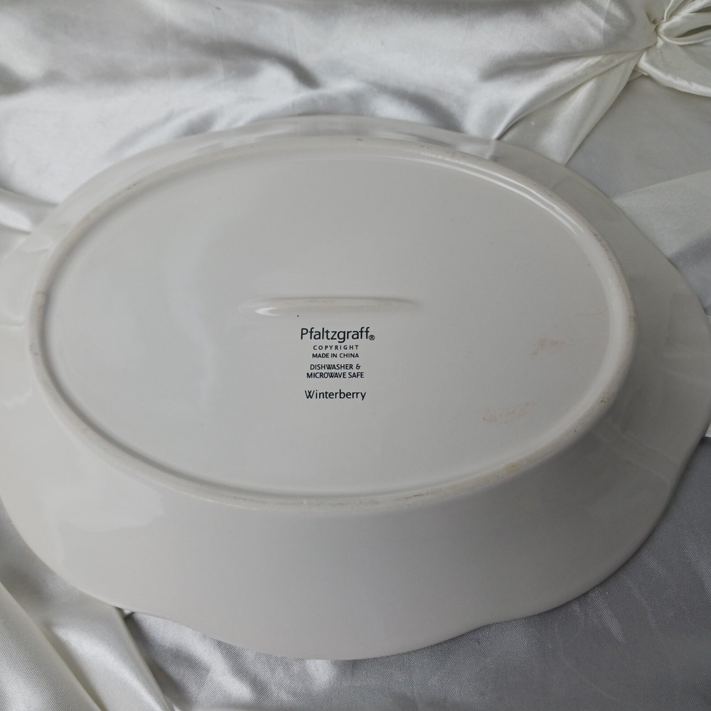 PFALTZGRAFF BLESS THIS HOUSE WINTERBERRY 11'' OVAL SERVING PLATTER