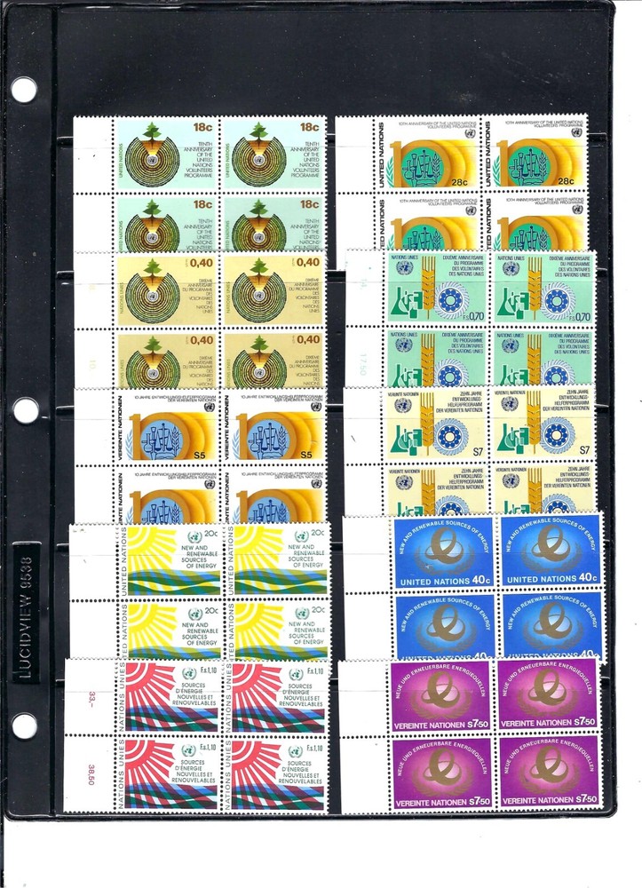 1970's Assorted Blocks of 4 - Mixed Offices - Mint Never Hinged (2158)