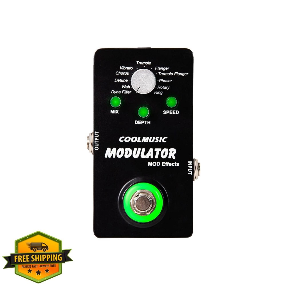 COOLMUSIC A-ME01 Modulator Multi Effects Pedal 11 Modes Wah Chorus