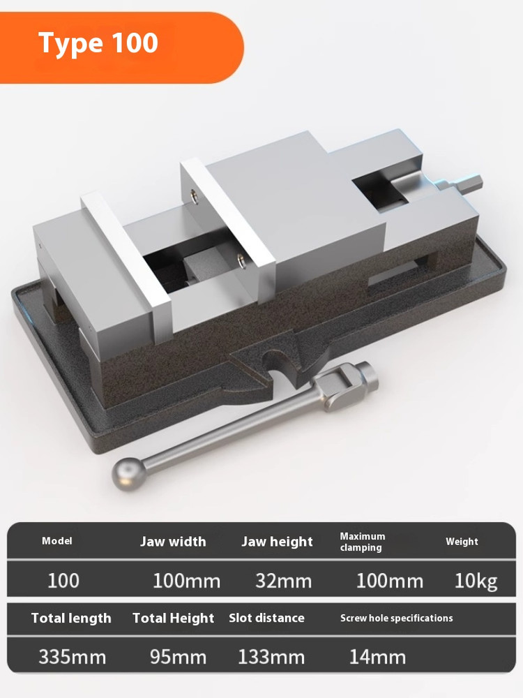 Precision Flat-jaw Vise Angle-fixed Bench Vise Milling Machine-specific Vise
