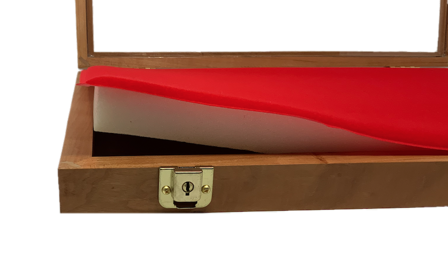 Cherry Wood Display Case 12 x 18 x 2 for Arrowheads Knives Collectibles & More