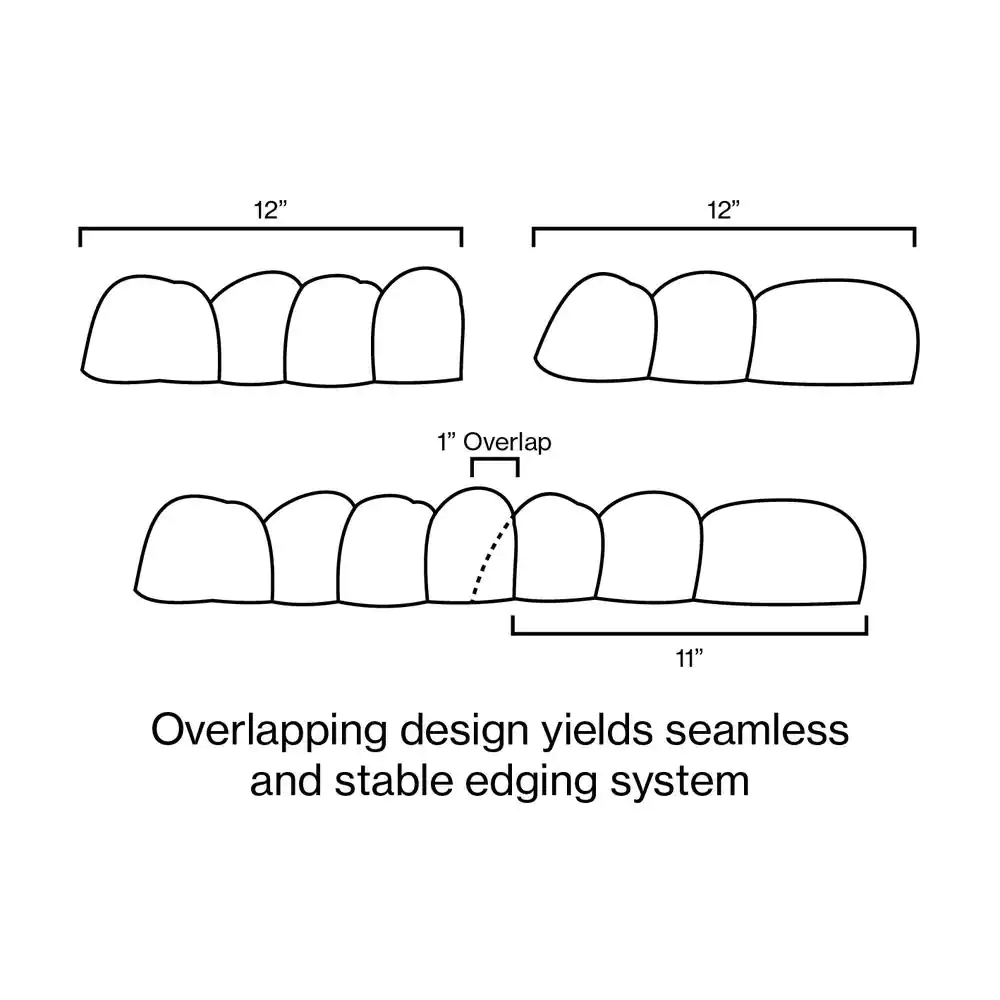 12 in. Concrete Rock Edging 10-Pack Lawn Garden Landscape Edge Border Tree Rings