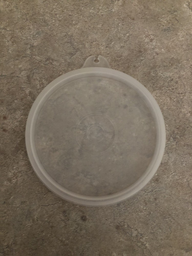 Tupperware Round Lid Clear/Sheer EUC! #733 "H" Tupper Seal