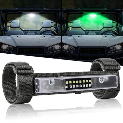 UTV Interior Dome Light with Switch,  Roll Bar Cage Mount Dome Green and White