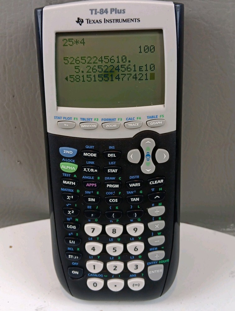 Texas Instruments TI-84 Plus Graphing Calculator Black Tested Works