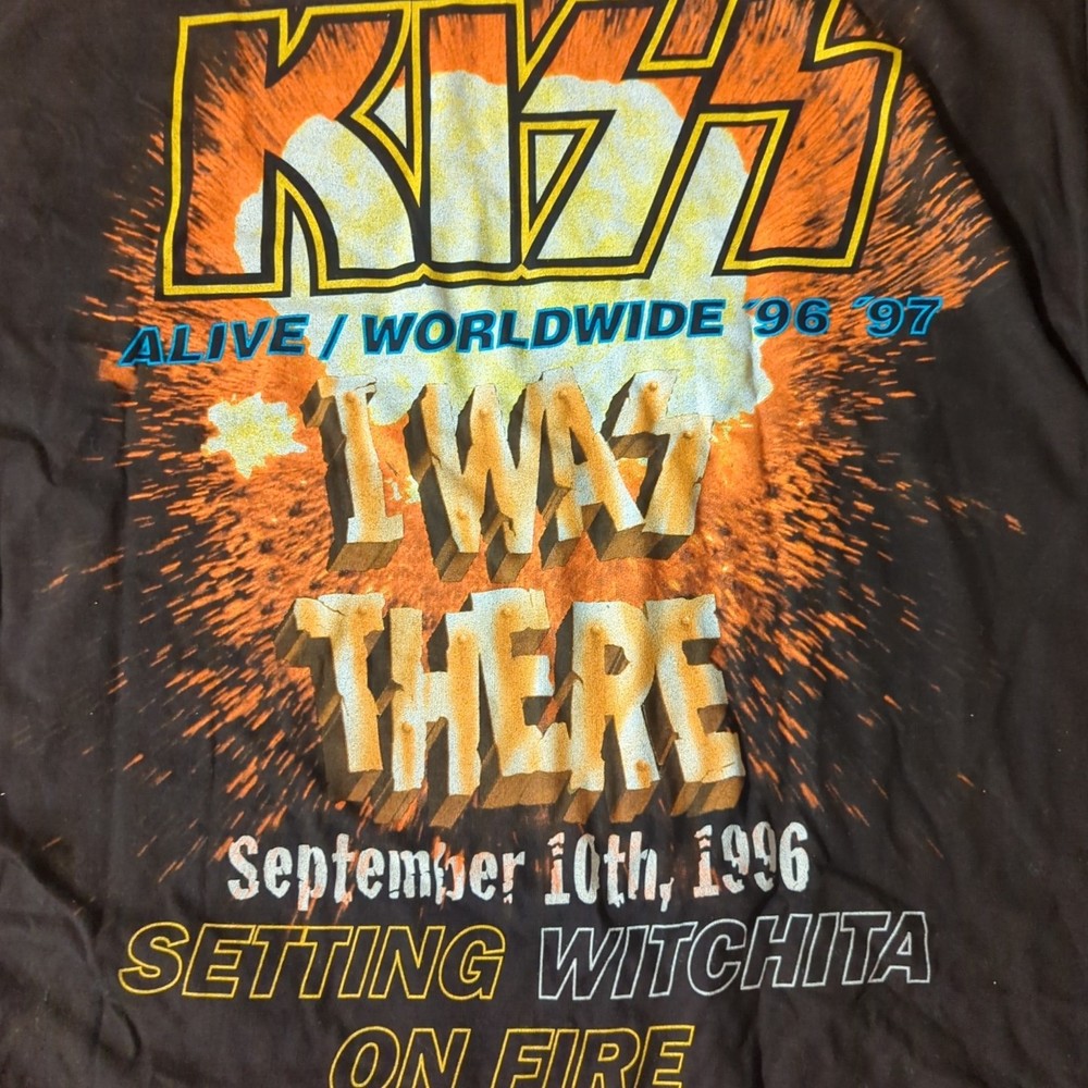 KISS alive worldwide 96 97 MISPRINT Concert Tour T-shirt Wichita