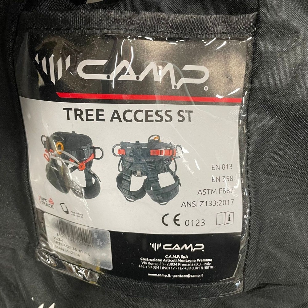 CAMP Tree Access ST Sit Harness Adjustable Size S - L, Black/Red