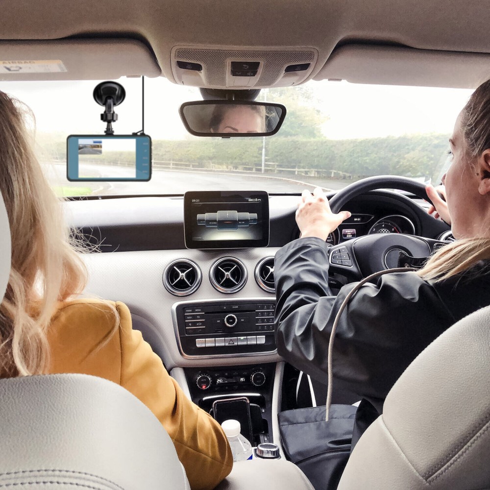 720P Dual Dash Cam Vehicle Recorder W/ Looping Function&Motion Detection Feature