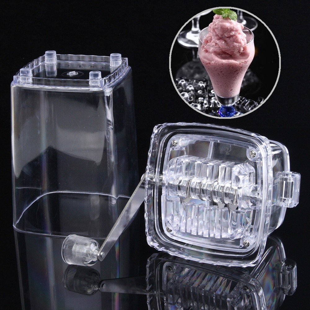 Manual Ice Crusher Shaver Shredding Snow Cone Maker Machine Cold Drink Bar Tool
