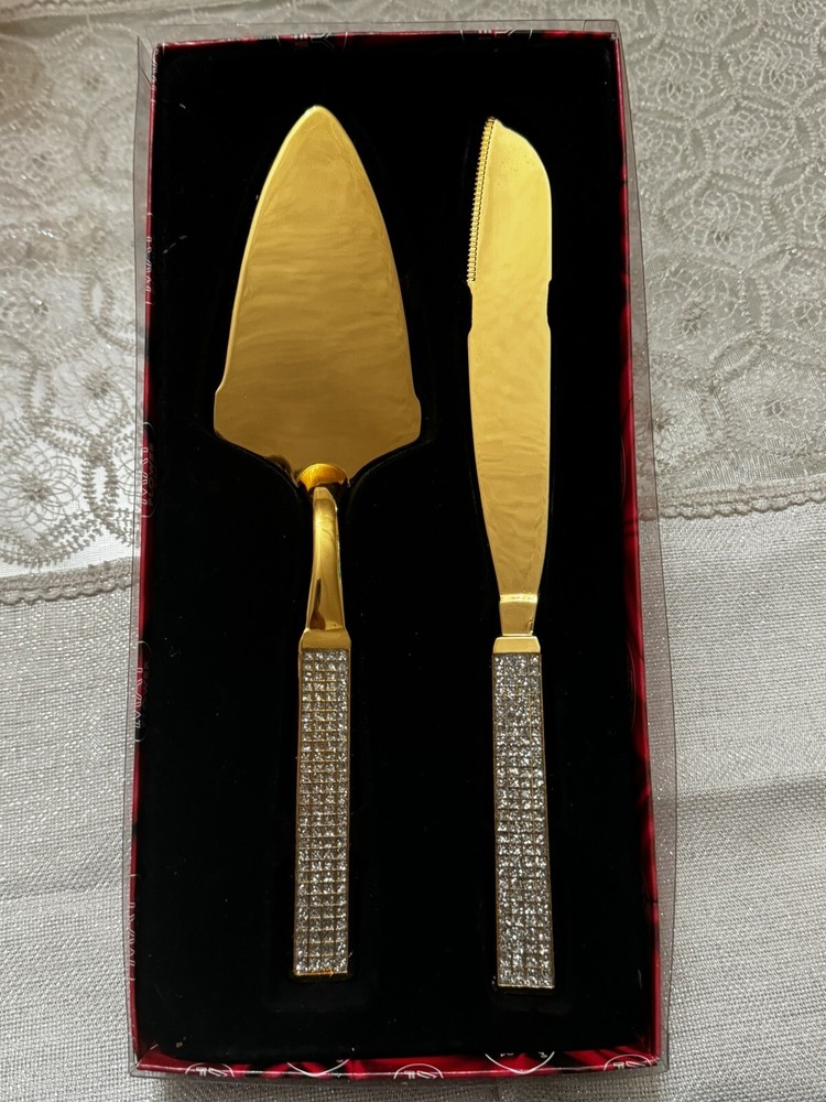 Gold Cake Serving Set