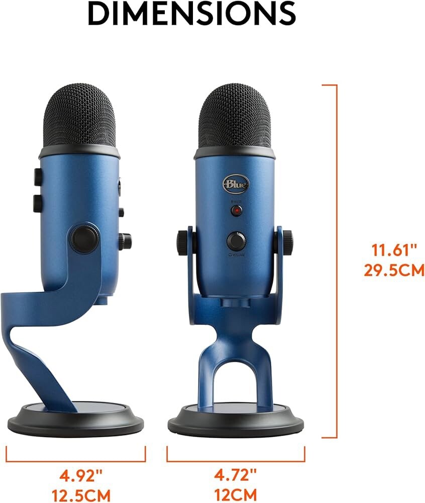 Logitech for Creators Blue Yeti USB Microphone + Pop Filter