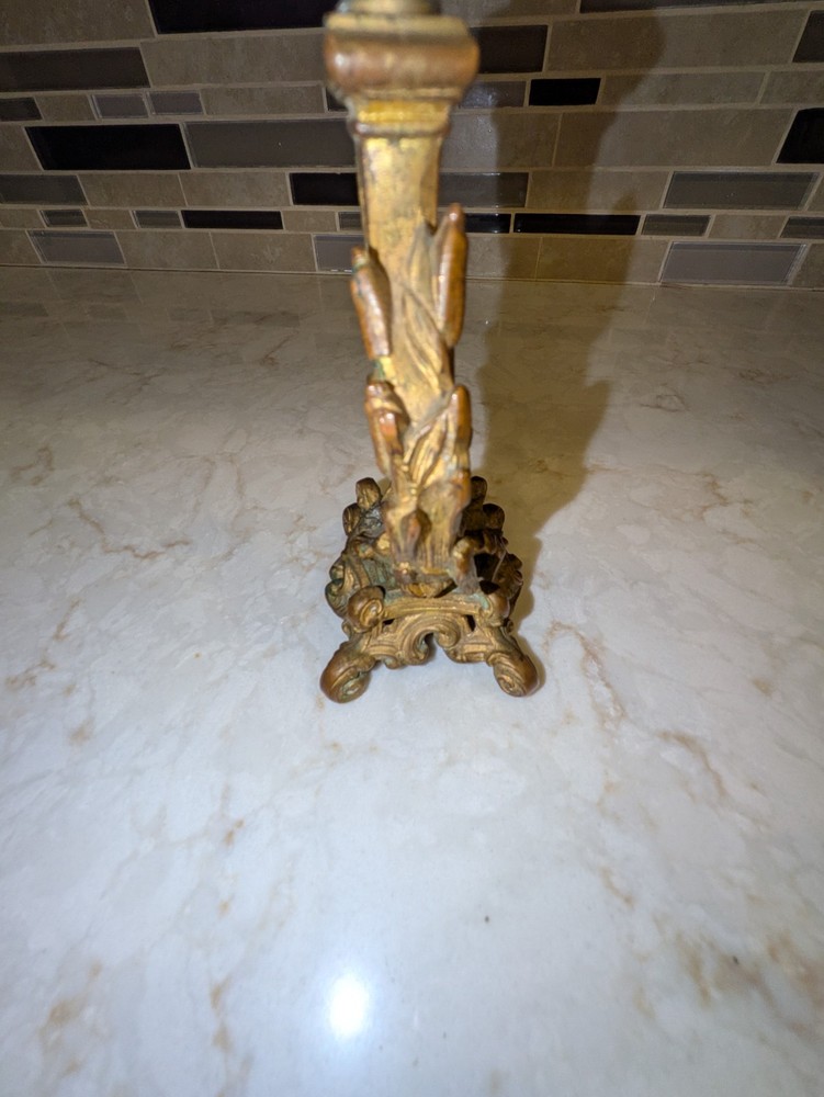 Vintage Bronze Leaf Figurine (5.25")