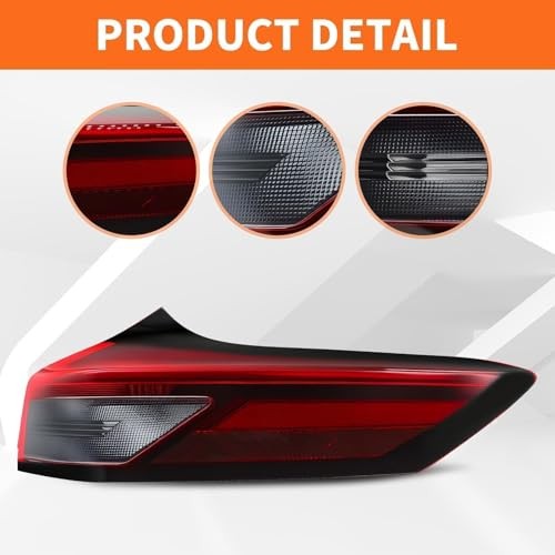 Outer Rear Tail Light Assembly Compatible with 2021-2024 Rogue Red Not Right