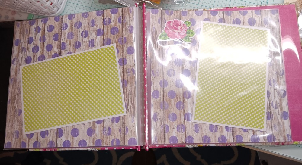 Pre made Paper Studio 8x8 scrapbook plus embellishments