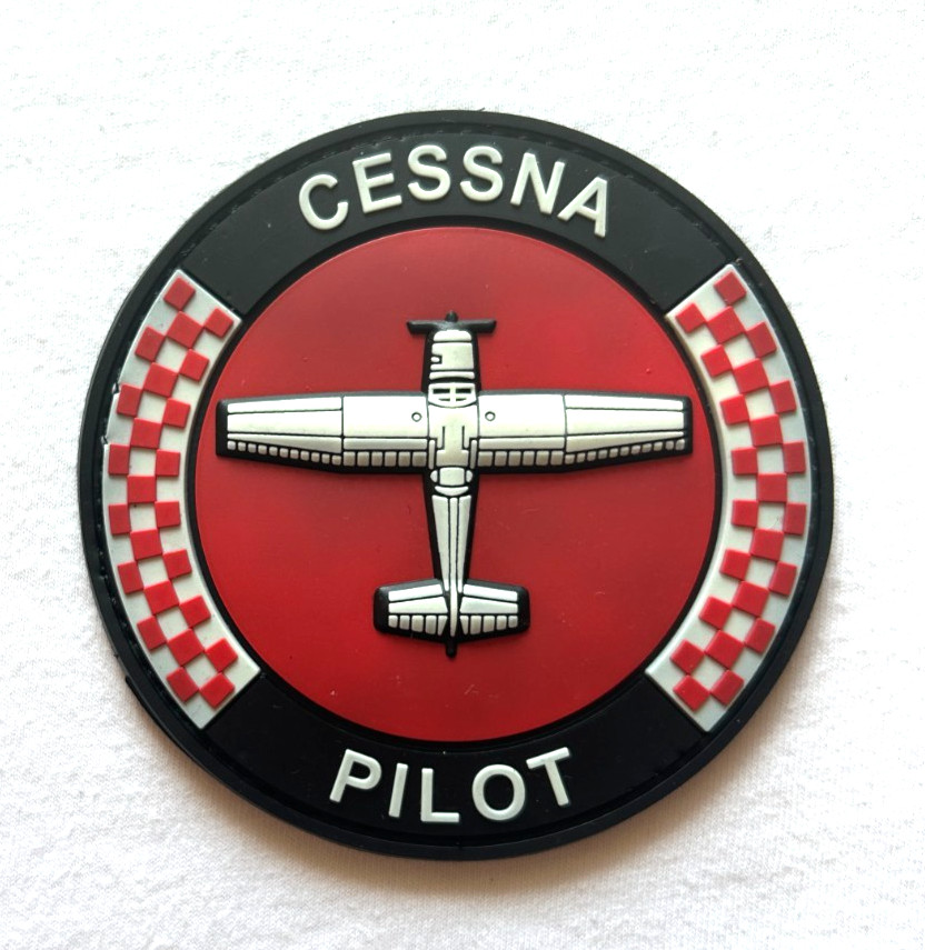 CESSNA PILOT - GLOW IN THE DARK - HIGH QUALITY PVC PATCH