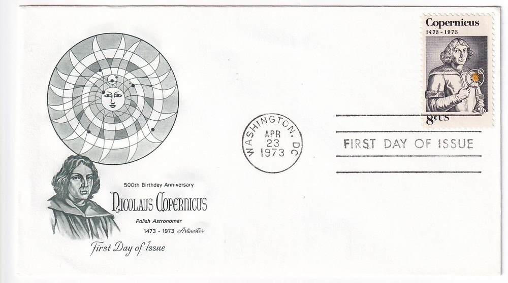 STAMP US SCOTT 1488 "Nicolaus Copernicus" 8 CENT 1973 FDC - K