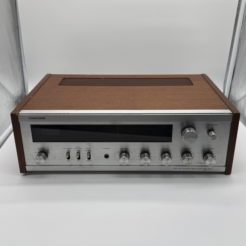 Concord CR-200 Stereo Receiver As Is Read Description