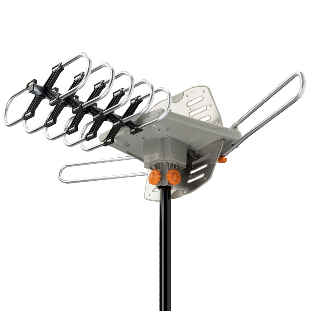 990 Mile Outdoor TV Antenna Motorized Amplified V/UHF HDTV 1080P 4K 360° Rotate