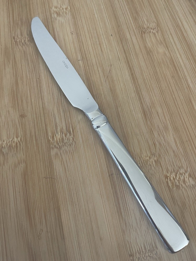 Oneida ATTALIA Stainless Knob Ball Heel SOLID DINNER KNIFE 9.5"